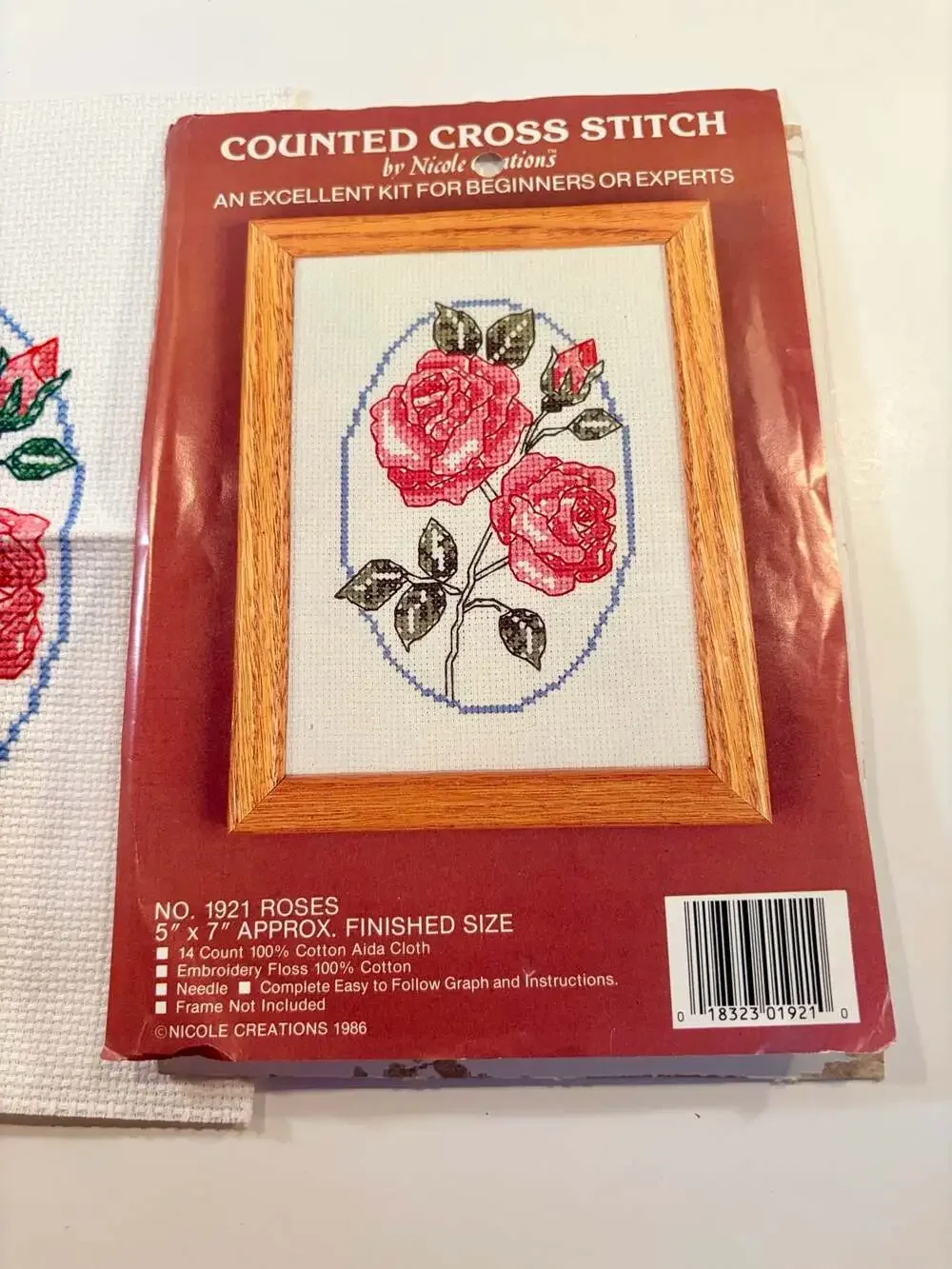 Nicole Creations Counted Cross Stitch Kits No. 1921 Roses and No. 1920 Blue Jays